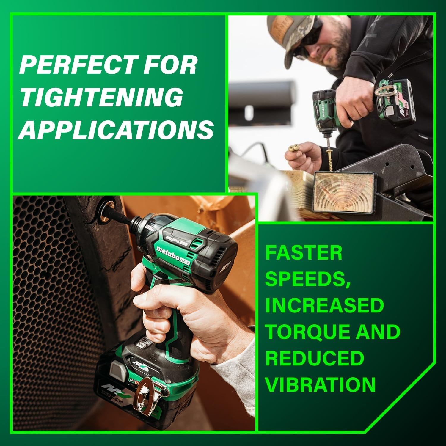 Metabo HPT 36V MultiVolt™ Cordless Triple Hammer BOLT Impact Driver Kit, High Torque Impact Driver with Case, 2 MultiVolt Batteries, 1/4-Inch Chuck, Compact Lightweight Power Tool, WH36DC(36V MV Triple Hammer BOLT Impact Driver Kit)