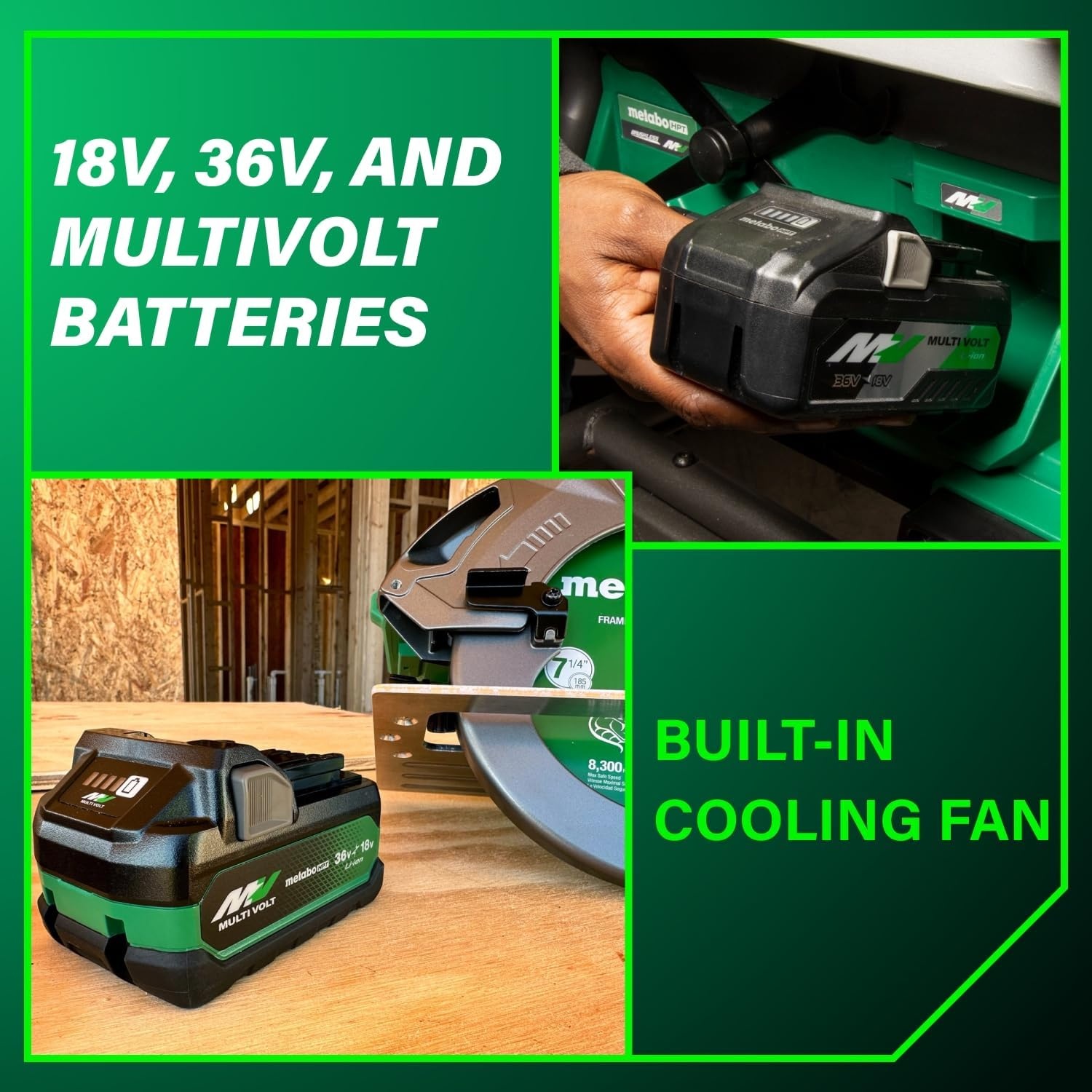 Metabo HPT 12.0A Quick Charger, 18V/36V MultiVolt Battery Charger, Fast Charging with USB Port, 50% Reduced Charging Times, Compatible with Metabo HPT 18V, 36V, and MultiVolt Batteries, UC36YSL2