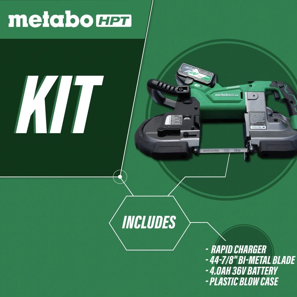 Metabo HPT 36V MultiVolt™ Cordless Band Saw Kit | Deep Cut Capacity | Variable Speed | CB3612DA