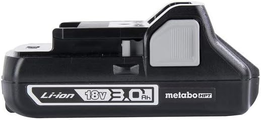 Metabo HPT 18V Battery, 3.0 Ah, Lithium-Ion, Slide Style, Compact and Lightweight Design (339782M)(Battery Only)