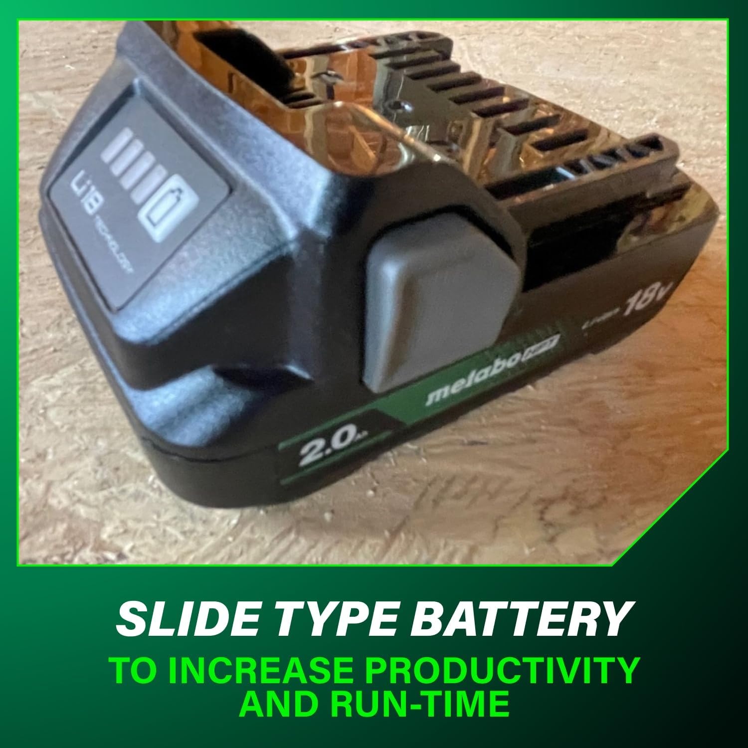 Metabo HPT 18V Lithium Ion Battery & Charger Kit, 2.0Ah Batteries with Charge Indicators, Lightweight Design, Long Lasting Power with 30% Longer Runtime, Multiplex Protection Circuit, UC18YKSLS