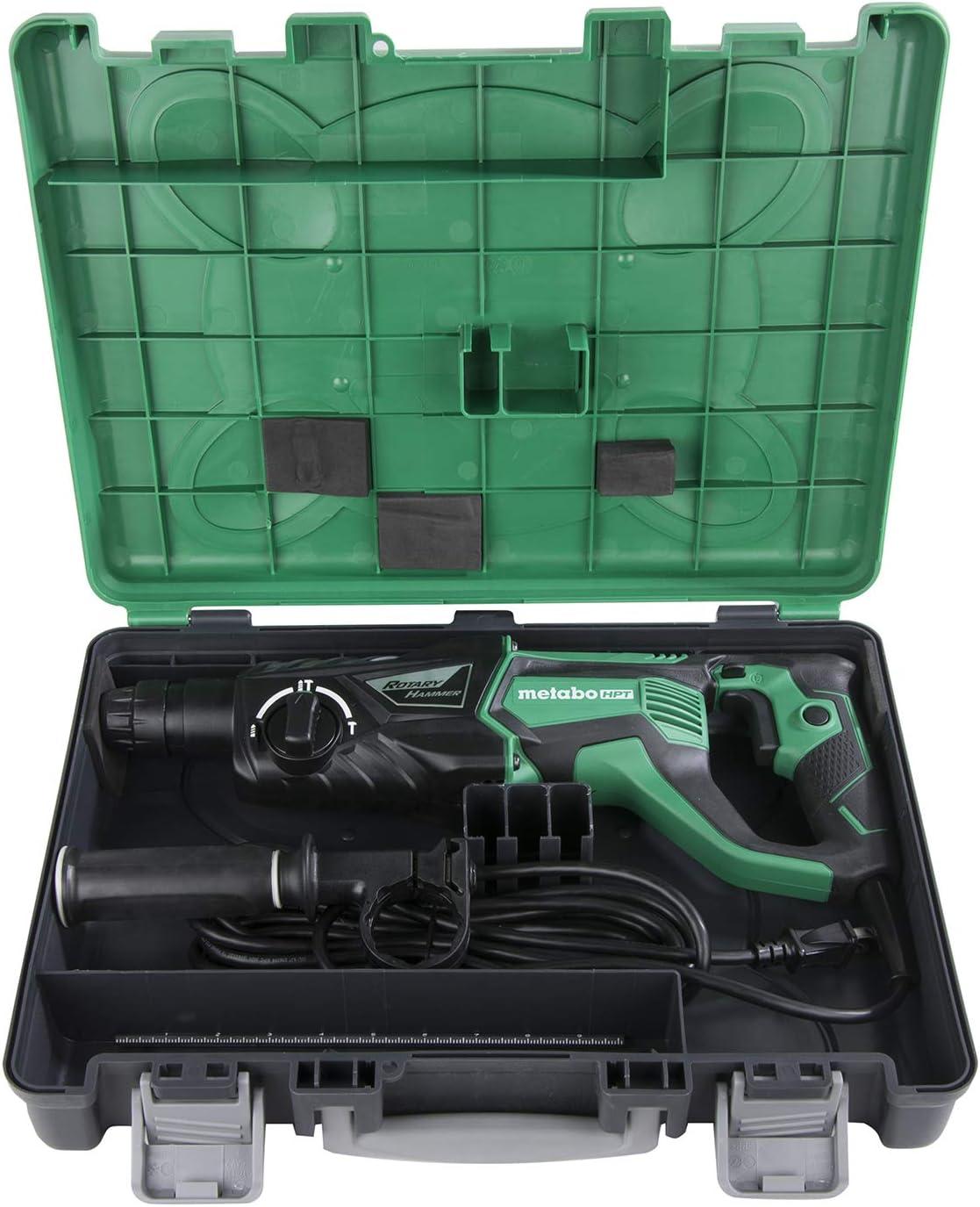 Metabo HPT Rotary Hammer | SDS Plus | 1-Inch, 7.5-Amp | For Drilling | Chipping and Hammer Drilling (DH26PF)(Metabo HPT DH26PF)