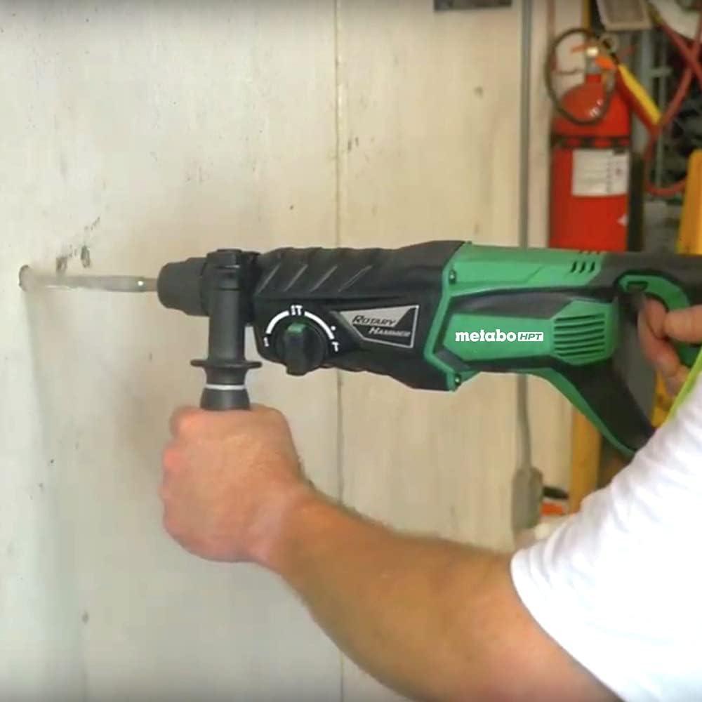 Metabo HPT Rotary Hammer | SDS Plus | 1-Inch, 7.5-Amp | For Drilling | Chipping and Hammer Drilling (DH26PF)(Metabo HPT DH26PF)