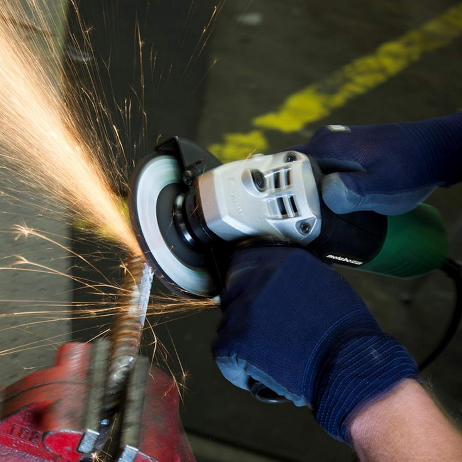 Metabo HPT 4-1/2-Inch Angle Grinder, Includes 5 Grinding Wheels & Hard Case, 6.2-Amp Motor, Compact & Lightweight, G12SR4(Pack of 3)