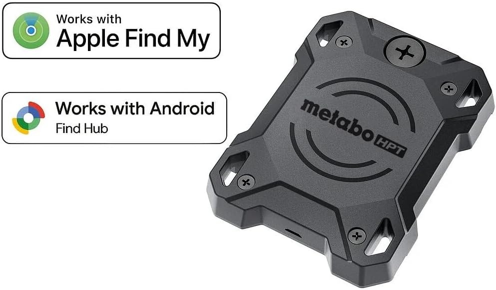 Metabo HPT Tracker Pro, 200 Ft Bluetooth Range, 3-Year Battery Life, IP 67 Rating, Internal Speaker, Smart Alerts, Multiple Ways to Attach to Tools, 383312M