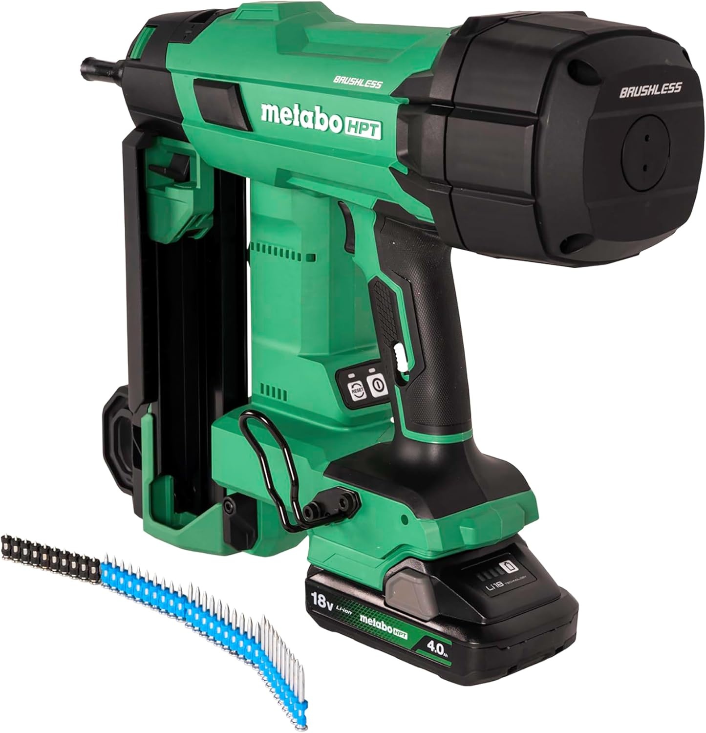 Metabo HPT 18V Cordless Concrete Pin Nailer Kit, Highest Impact Energy in its Class (110 Joules), Compatible with Other Brands Pins, 1/2-Inch to 1-9/16-Inch Nail Length, NC1840DA