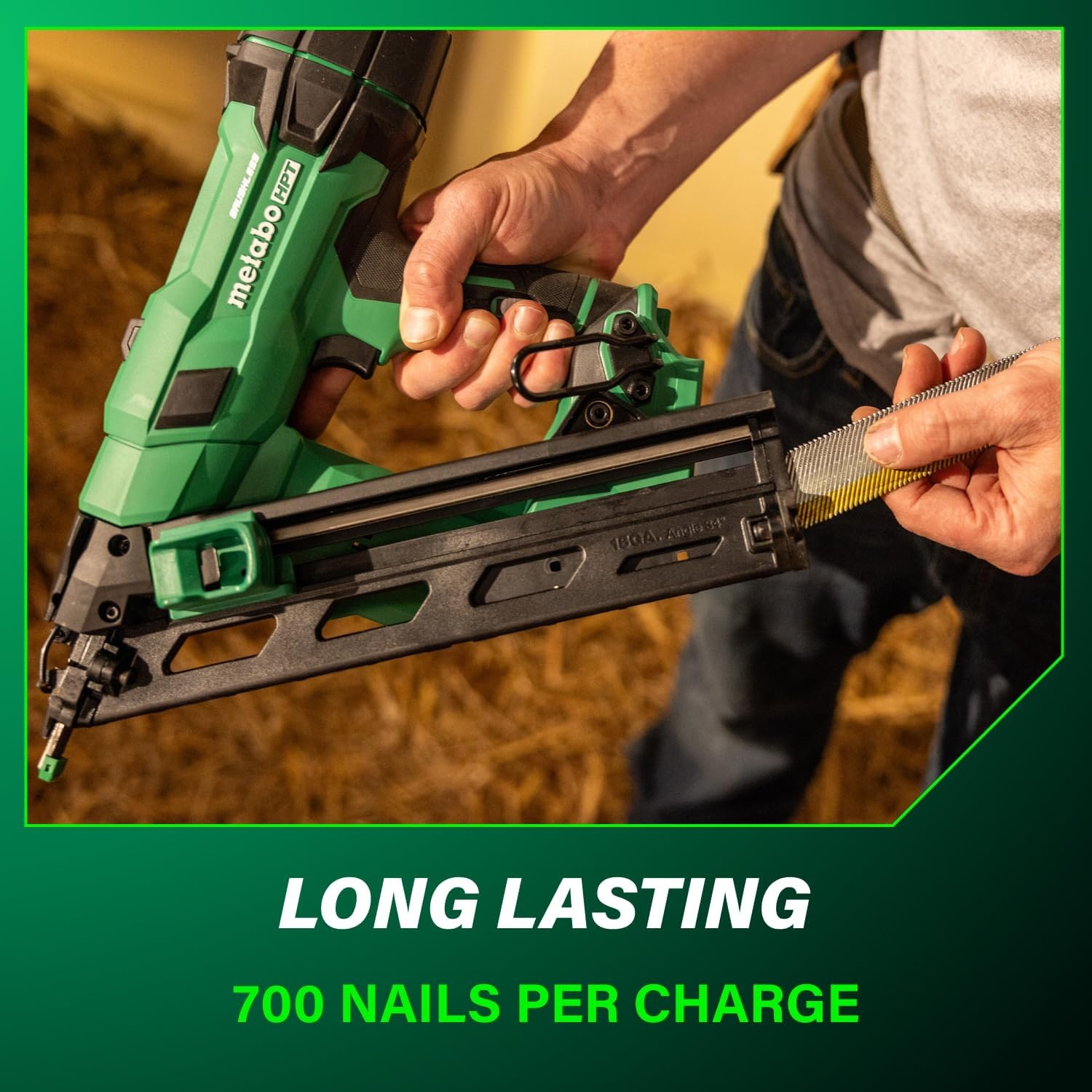 Bundle of Metabo HPT Cordless Finish Nailer Kit, 18V MultiVolt™, 15 Gauge Angled, NT1865DAA + Metabo HPT 18V/36V MultiVolt™ Battery | 2.5Ah / 5.0Ah | 380083M