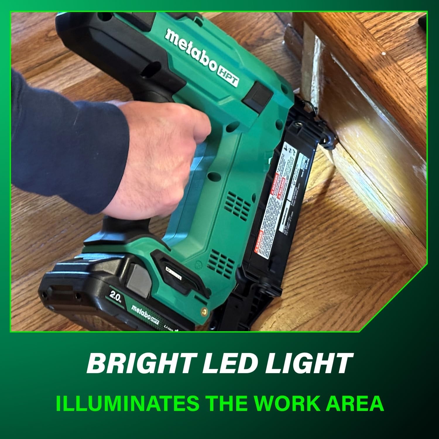Metabo HPT 18V Compact Cordless Brad Nailer, 18 GA, Tool Only, NT1850DGQ4