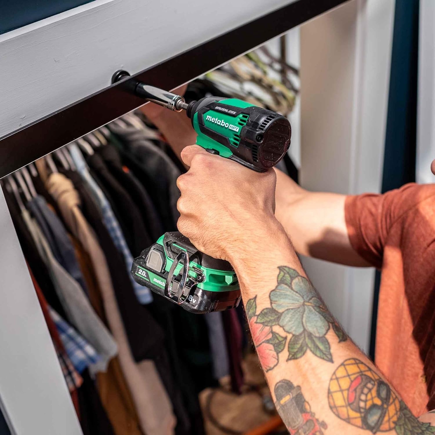 Metabo HPT 18V MultiVolt™ Brad Nailer + Impact Driver Combo Kit, KC18DEXQD